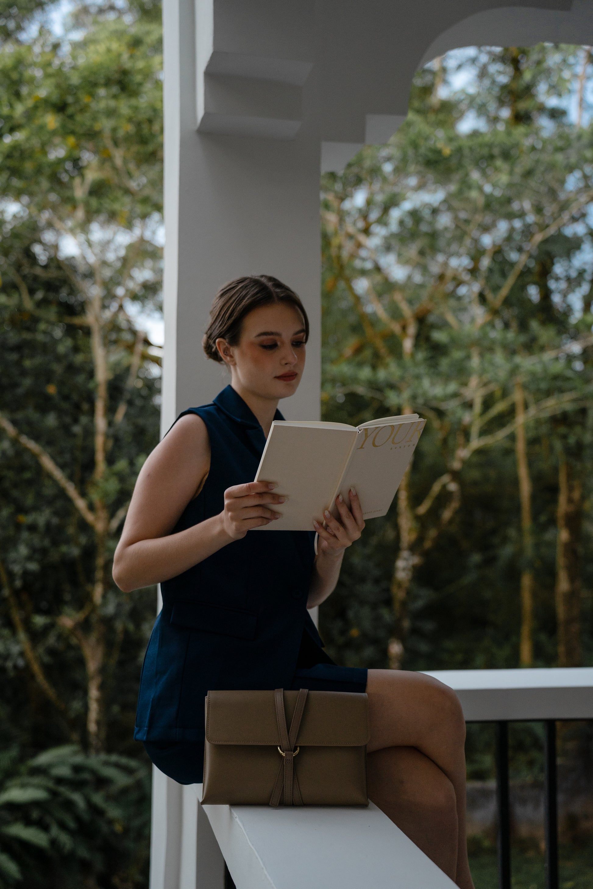 The Cloud Clutch in Greige